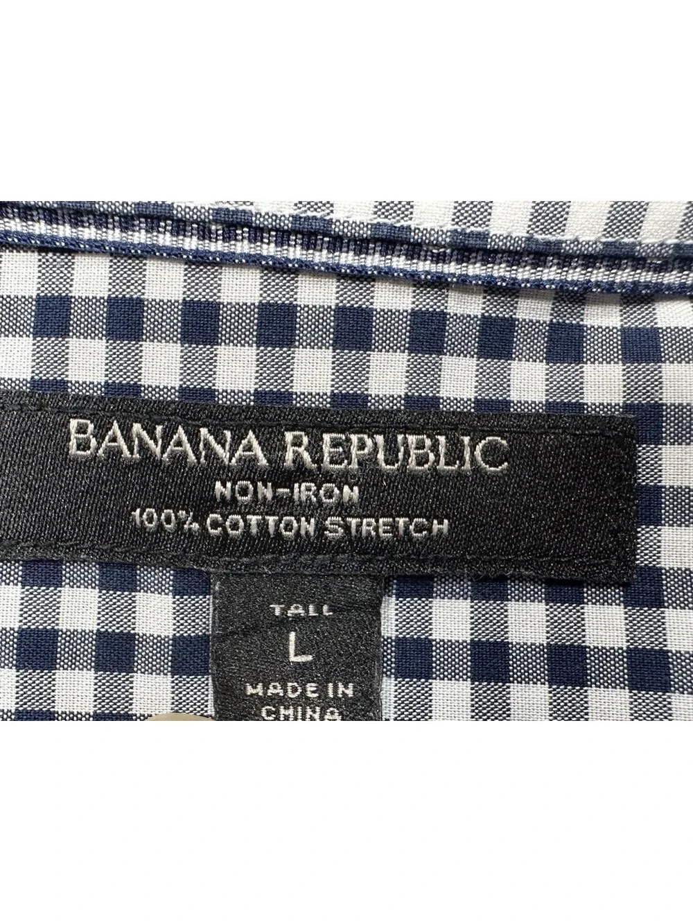 Banana Republic Camden Stretch Non-Iron Button Up Blue Men L